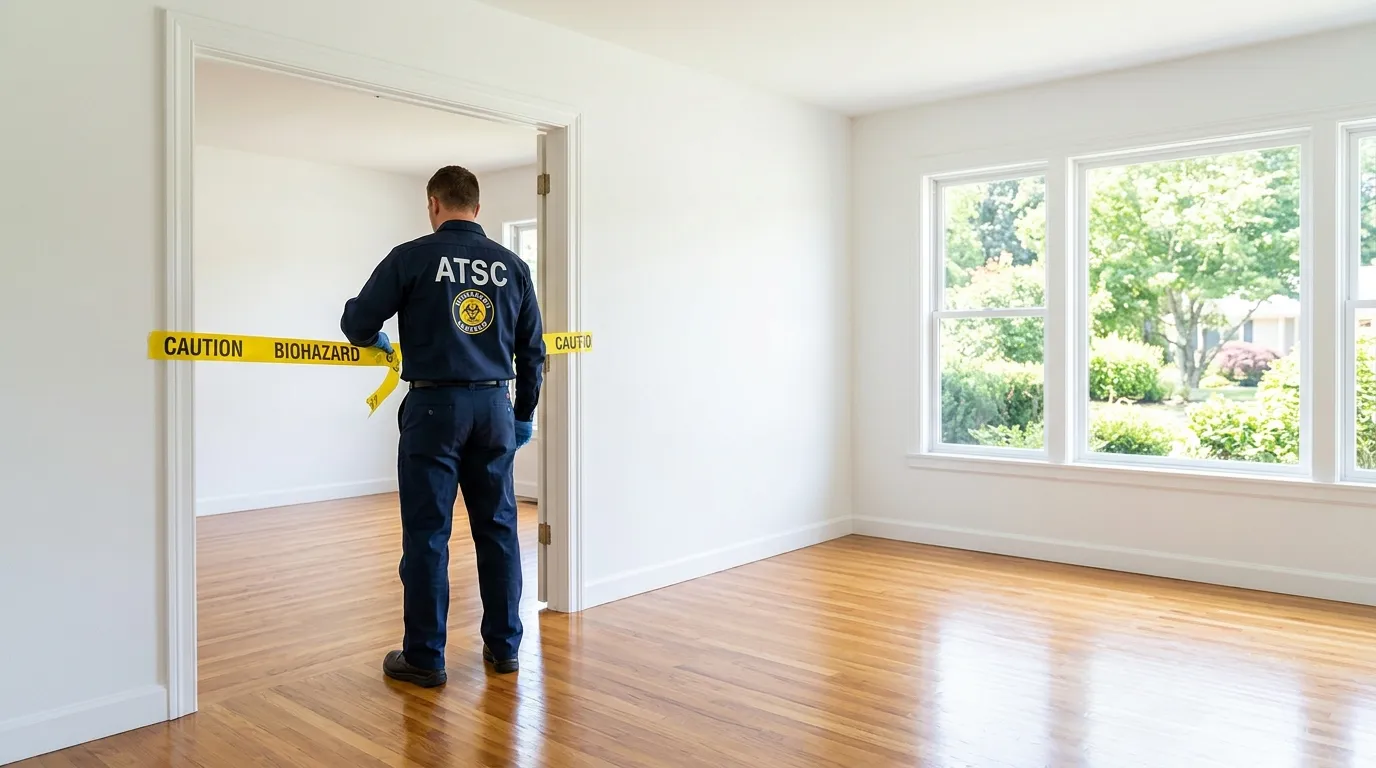 Certified biohazard cleanup crew performing Trauma Scene Cleanup in Maple Heights